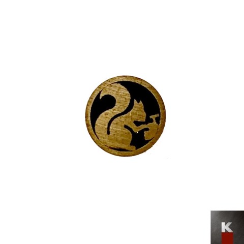 design pins scoiattolo ottone nero 022 K4